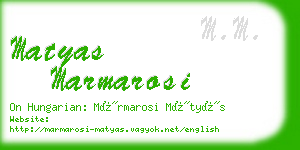 matyas marmarosi business card